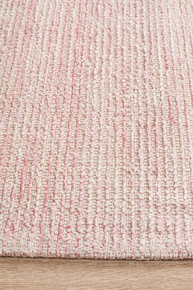 Cloud Cotton Rayon rose flat weave rug