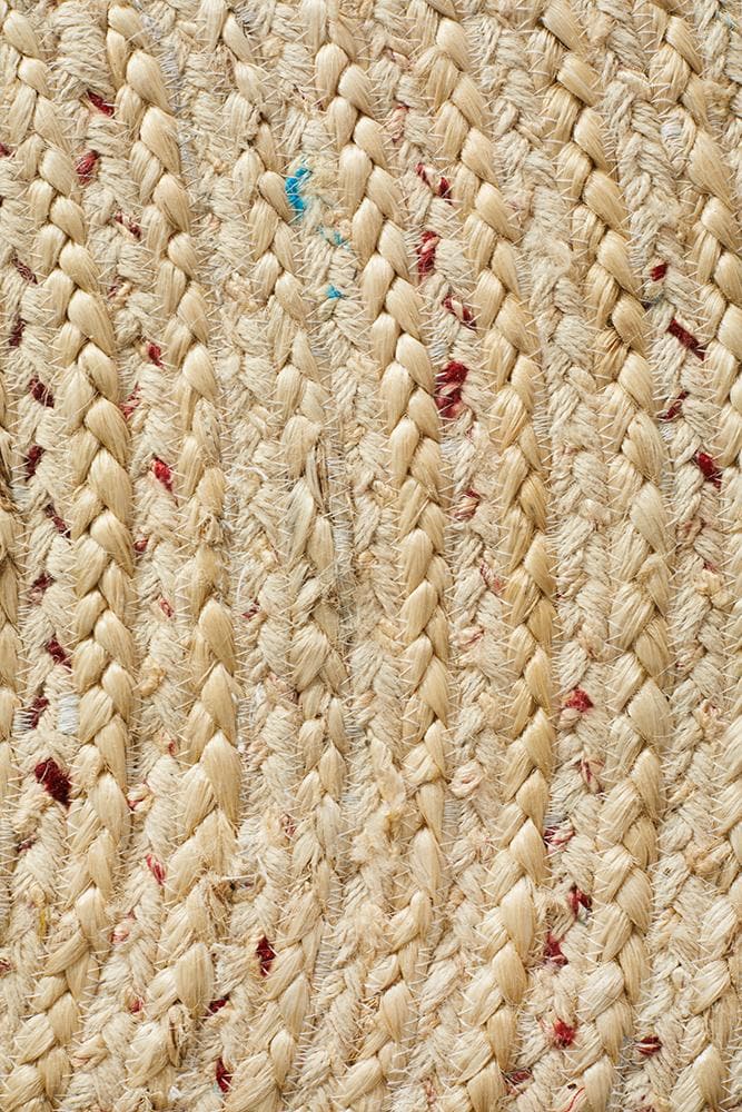 Diva natural bleached round jute natural fibre rug