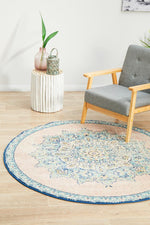 Avenue Ida - Flamingo - Round - Rug