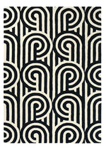 Florence Broadhurst Rug Turnabouts Black 039205