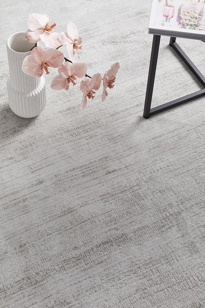 Bliss silver contemporary rug
