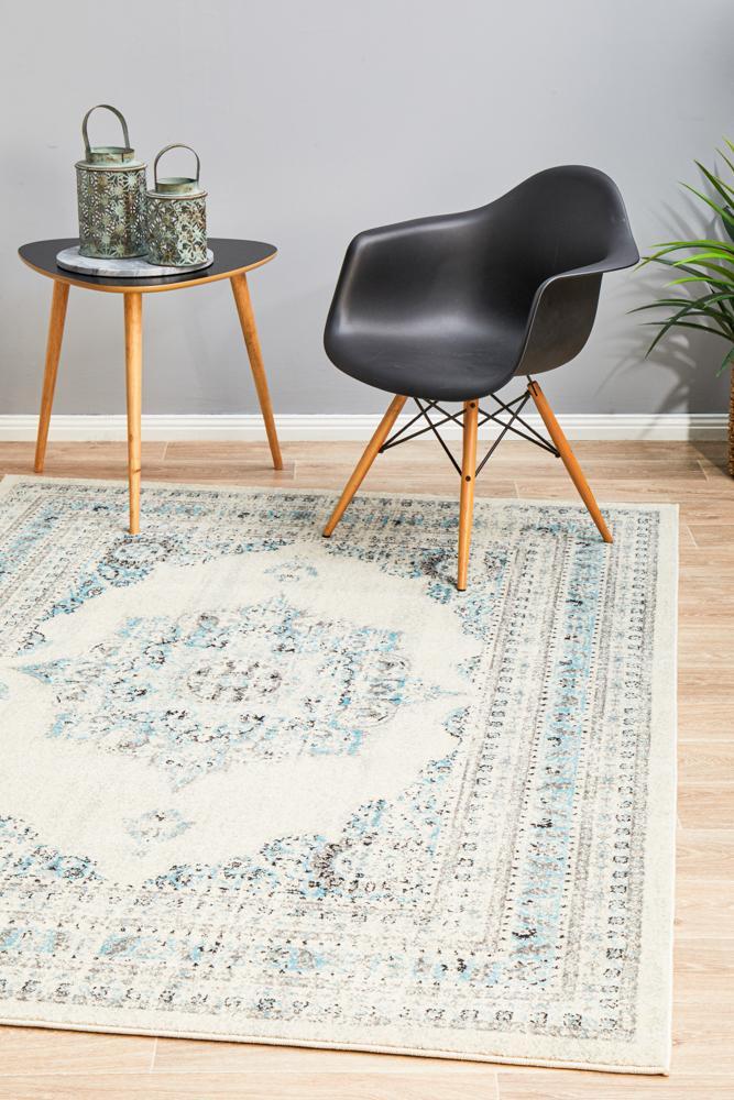Century Emanuel white transitional traditional style rug