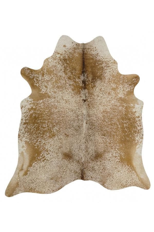 Natural cow hide salt and pepper brown