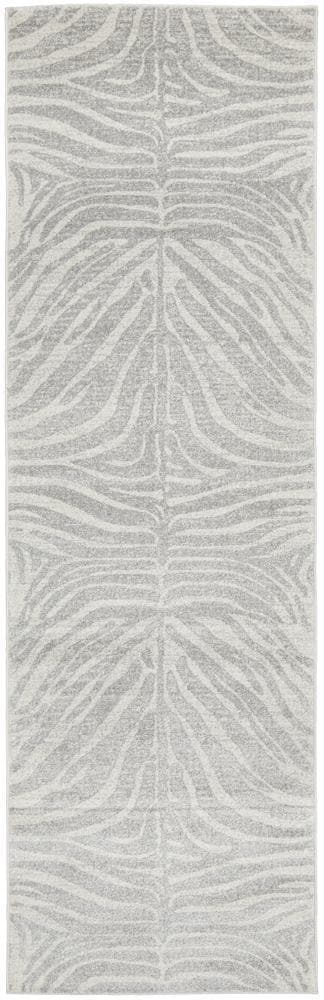 Chrome Savannah silver hall runner rug animal print rug
