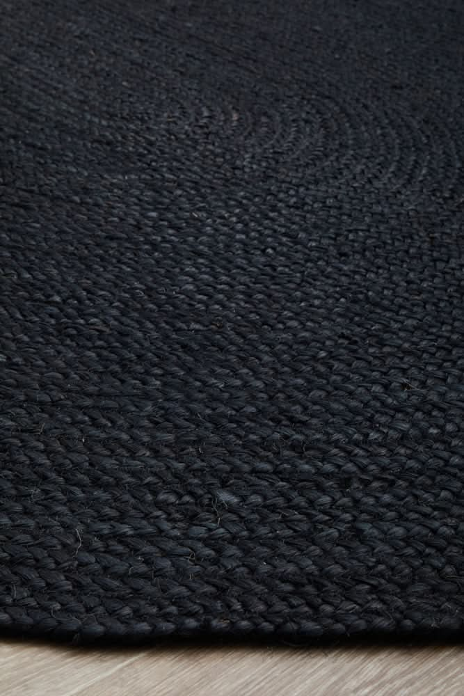 Bondi Black Oval Rug