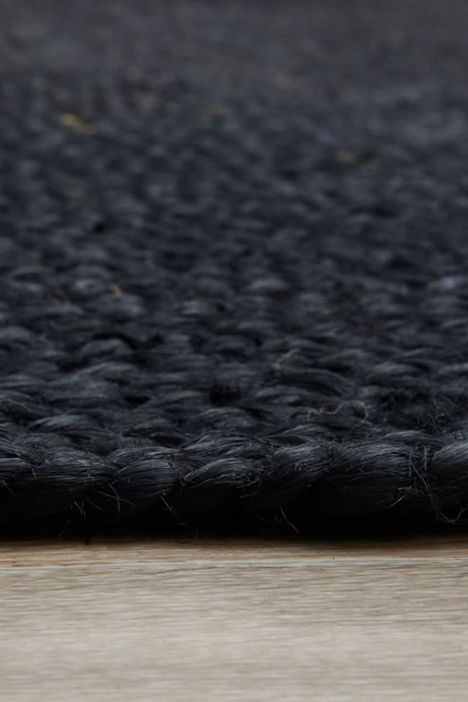 Bondi Black Oval Rug