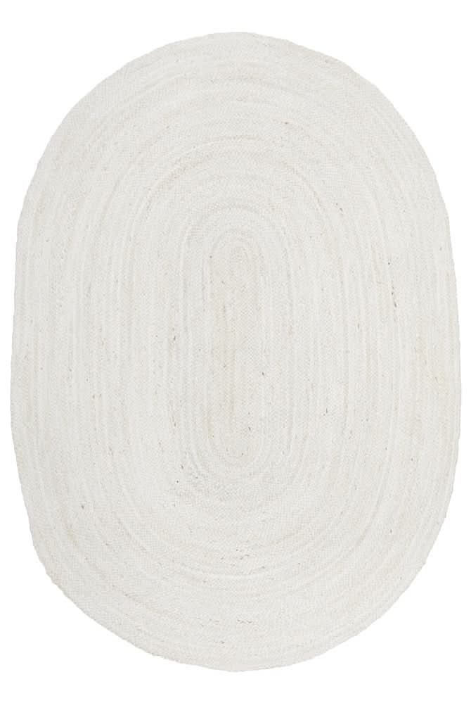 Bondi White Oval Rug