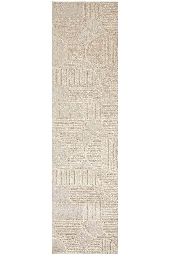 Lotus Leo Beige Runner Rug