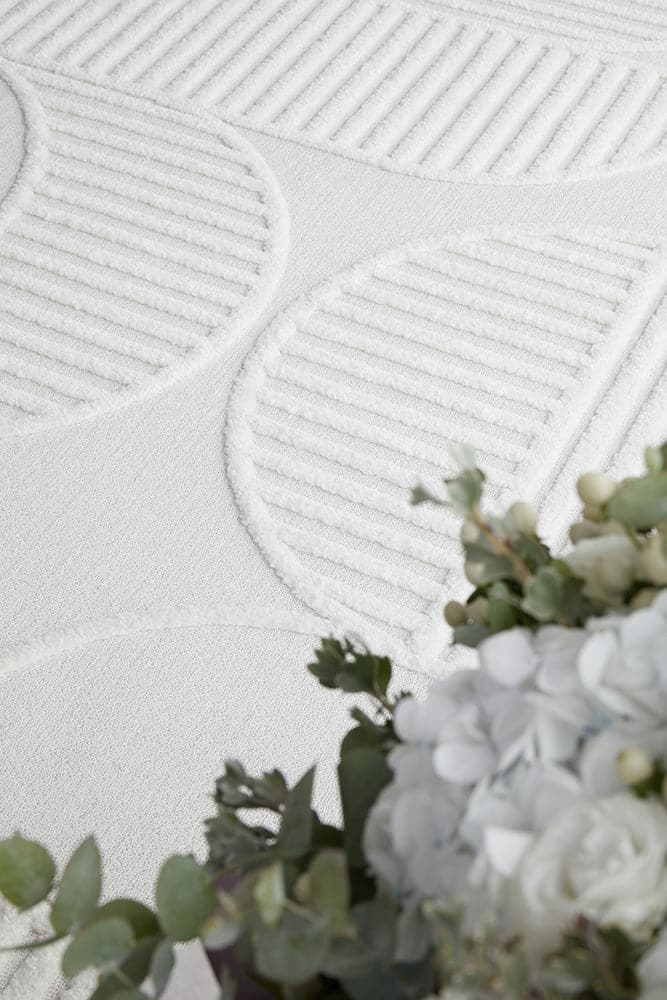 Lotus Leo White Runner Rug