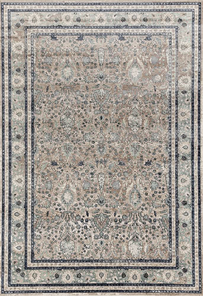 Providence Esquire Rim Traditional Beige Rug