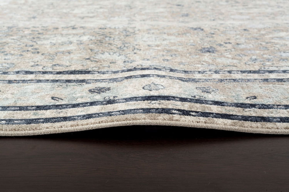 Providence Esquire Rim Traditional Beige Rug