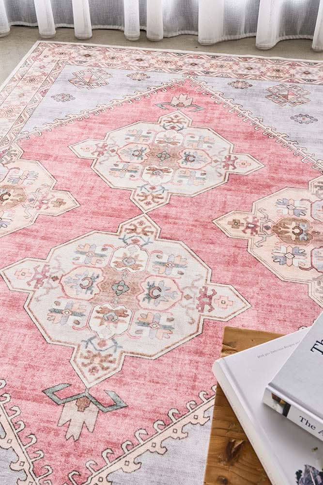 Revive Avril Rose Washable Rug