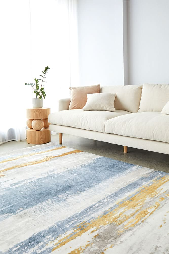 Revive Kyle Blue Washable Rug