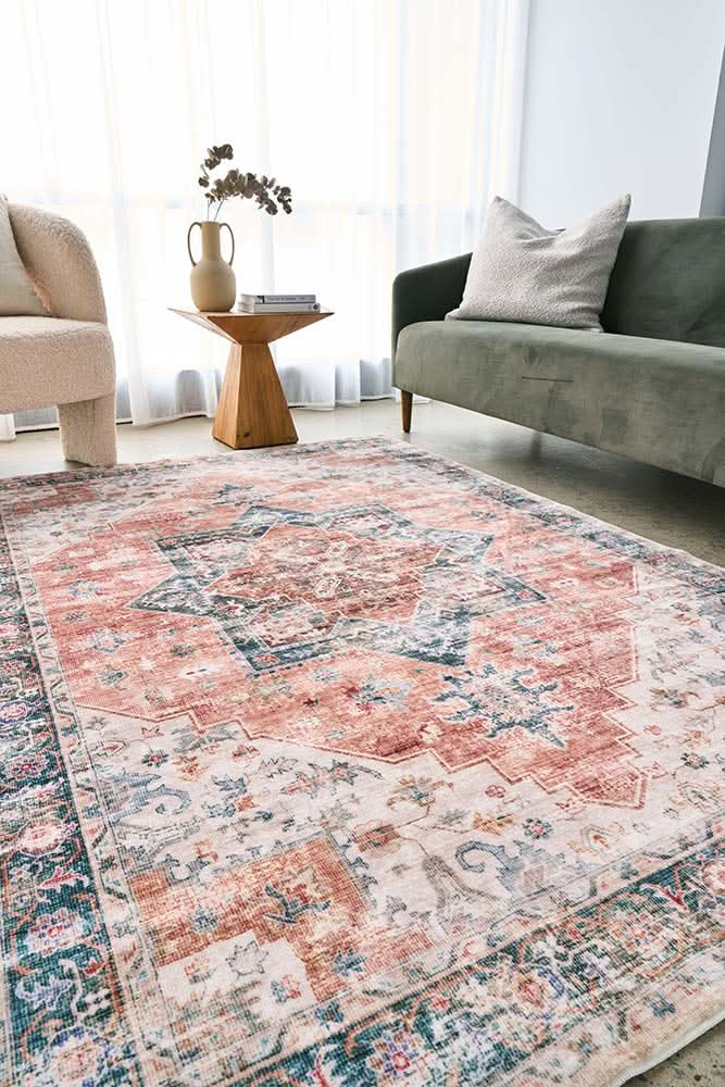 Revive Lila Rust Washable Rug