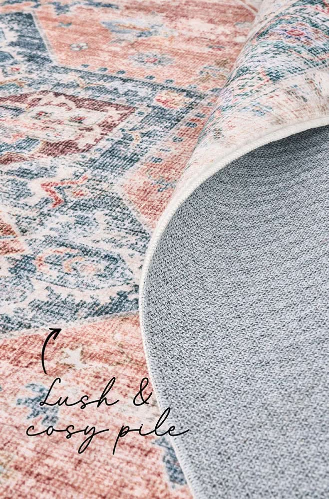 Revive Lila Rust Washable Rug