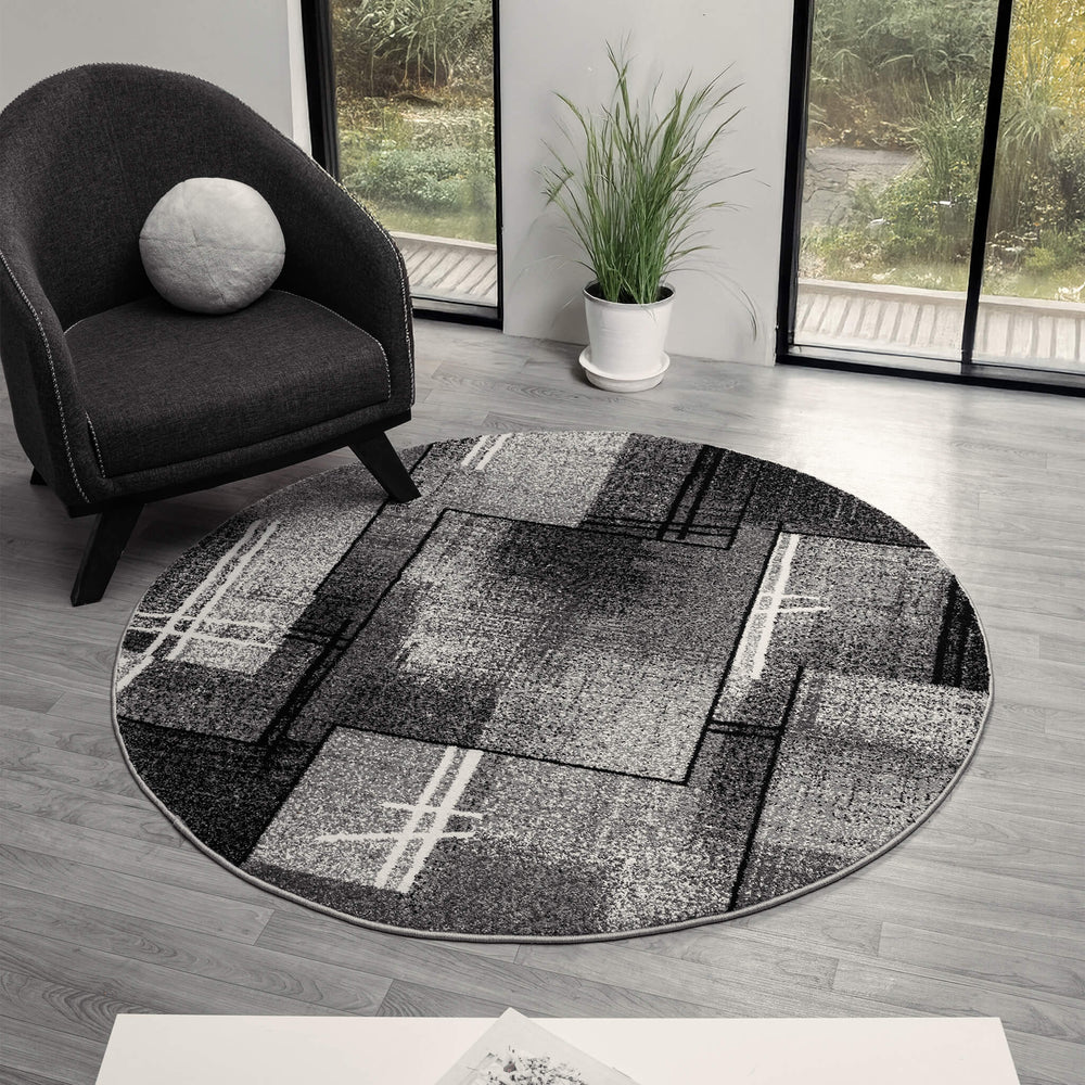 Slater 768 Grey | Round Rug | Saray Rugs | Rugs Plus Online