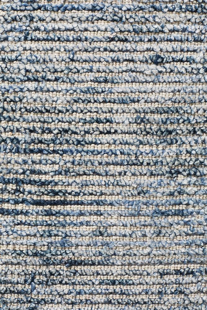 Cloud Cotton Rayon indigo flat weave rug