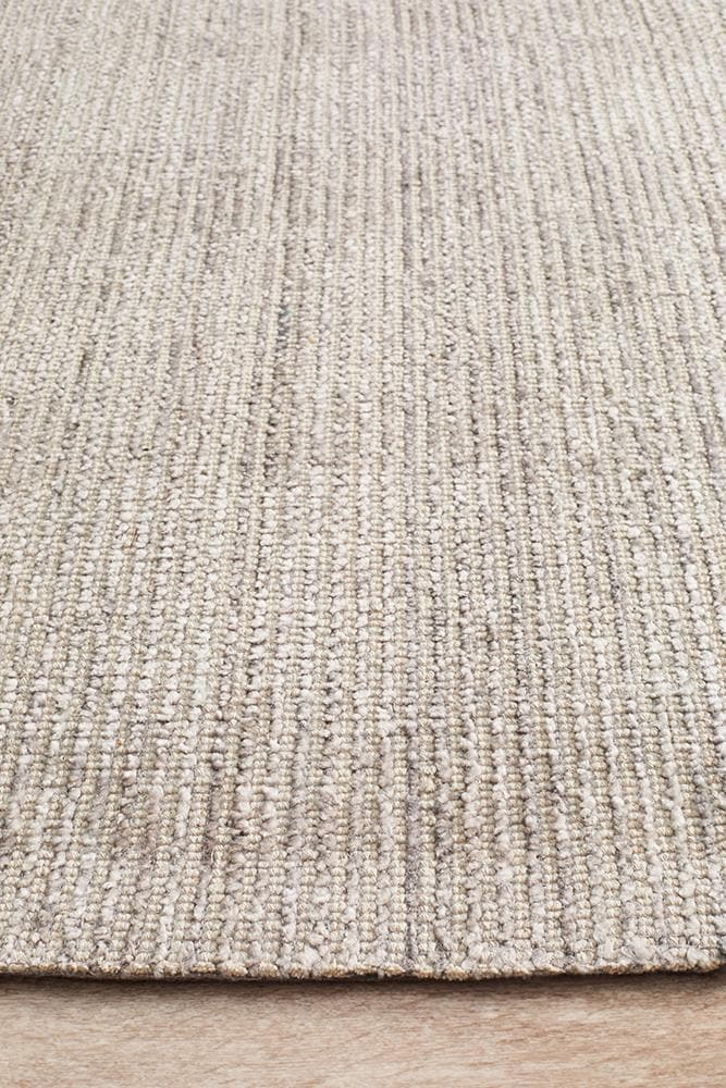 Cloud Cotton Rayon stone flat weave rug