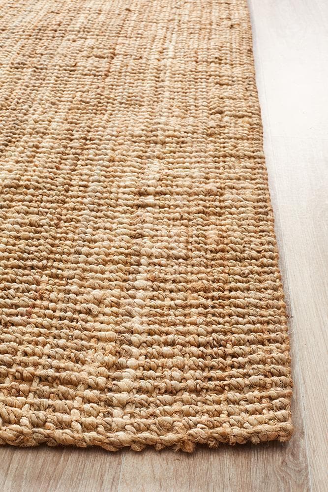 Chunky Barker natural jute fibre natural hall runner rug