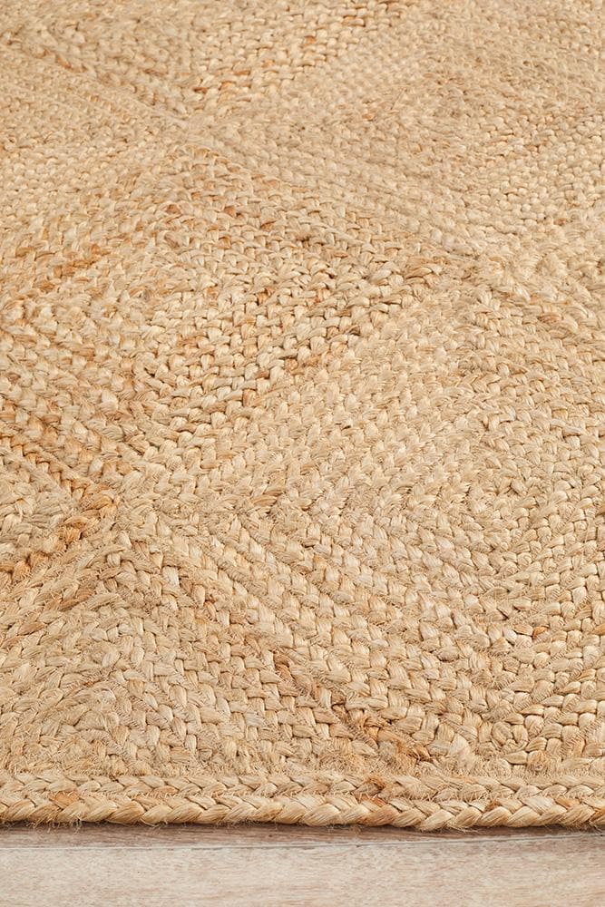 Chunky Natural Fibre hatch natural jute fibre rug