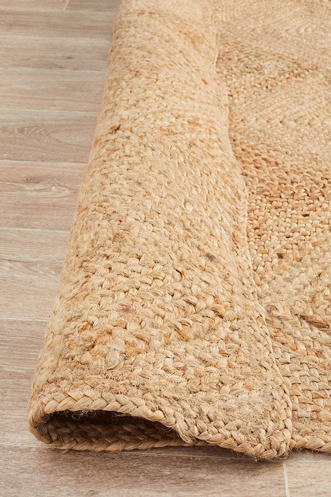 Chunky Natural Fibre hatch natural jute fibre rug