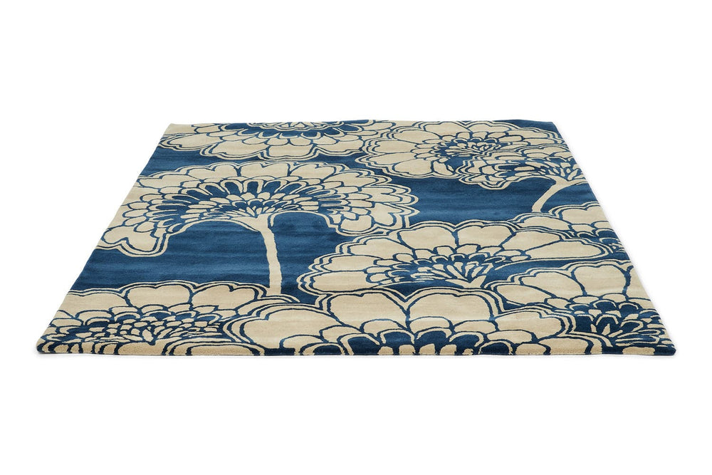 Florence Broadhurst Rug Japanese Floral Midnight 039708