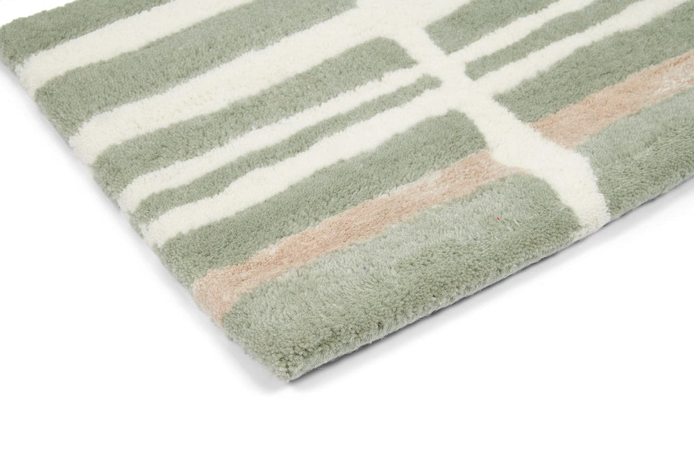 Florence Broadhurst Rug Tortoiseshell Stripe Jade 039808