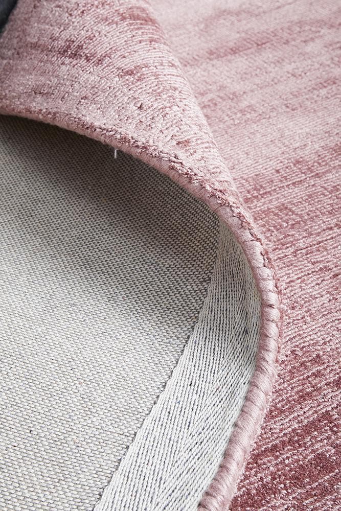 Bliss Blush Viscose Plain Rug 