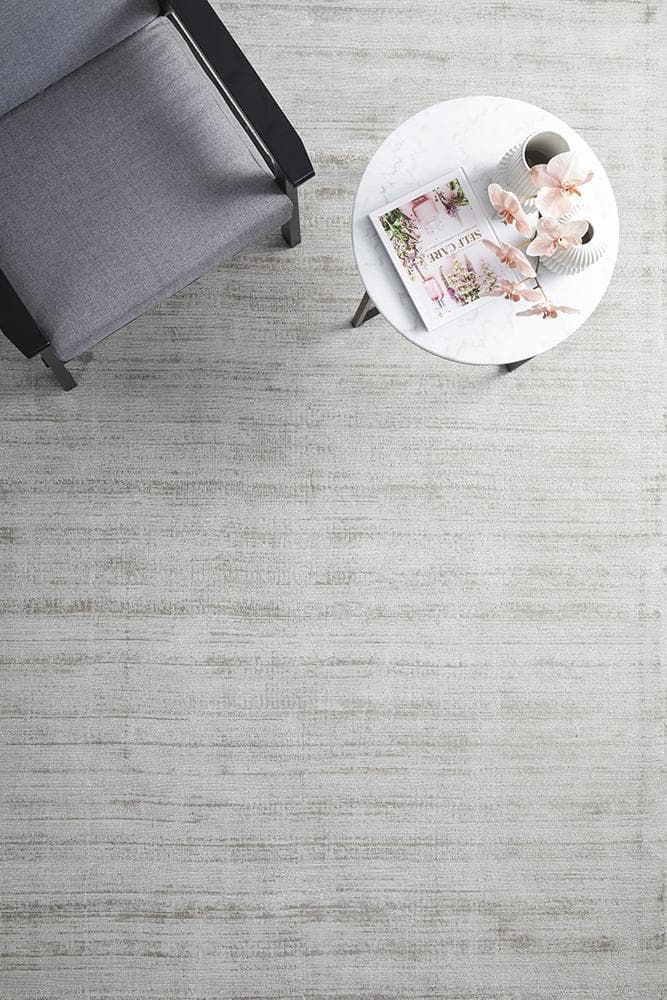 Bliss silver contemporary rug