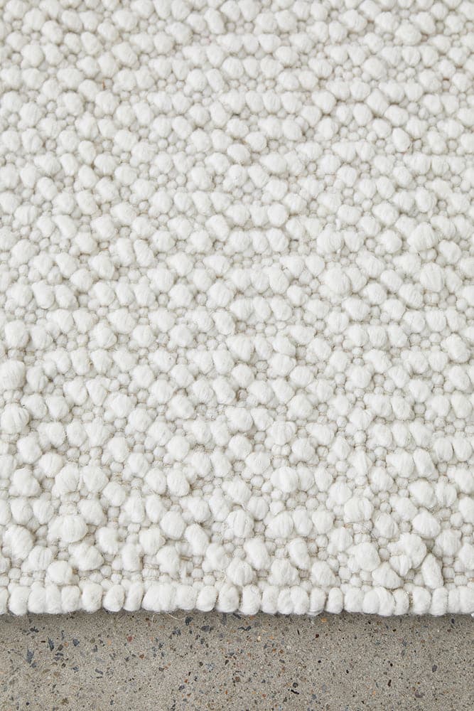 Boucle White Rug