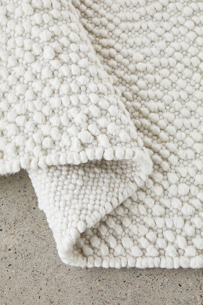 Boucle White Rug