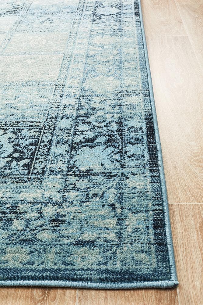 Calypso Victoria blue transitional style rug
