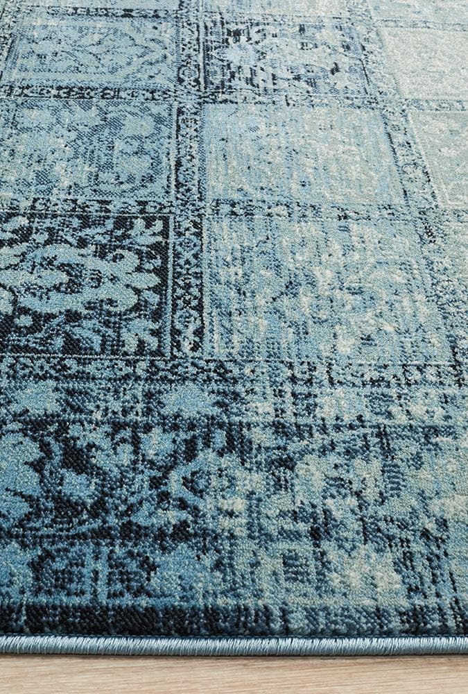 Calypso Victoria blue transitional style rug