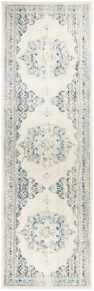 Century Emanuel white hall runner transitional traditional style rug