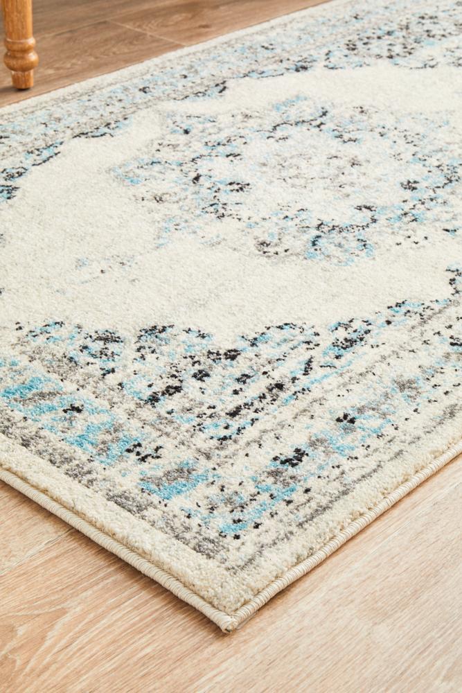 Century Emanuel white hall runner transitional traditional style rug