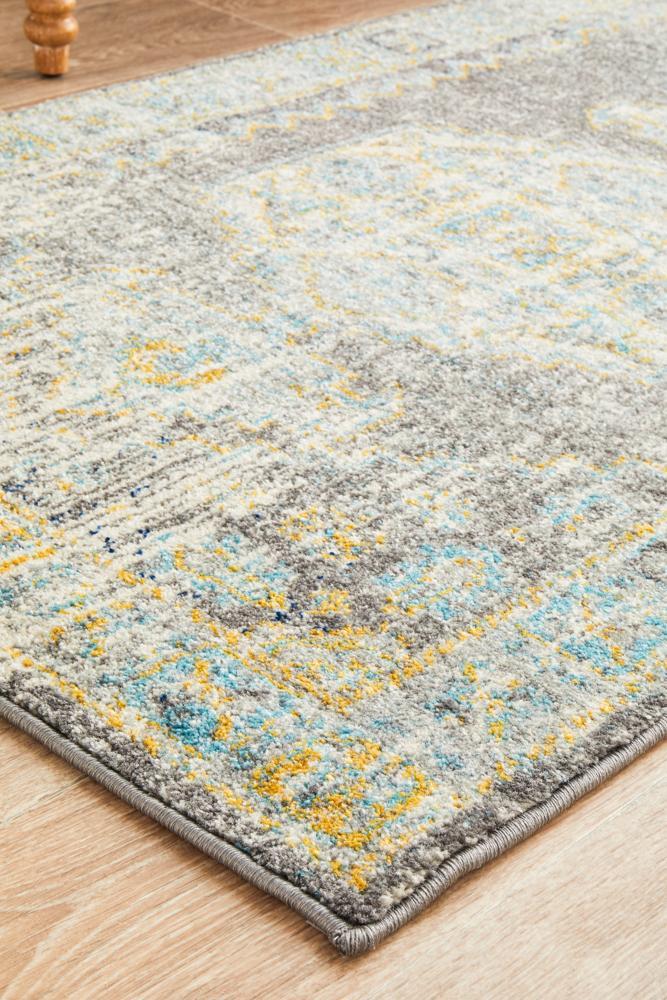 Century Washburn grey hall runner traditional design rug