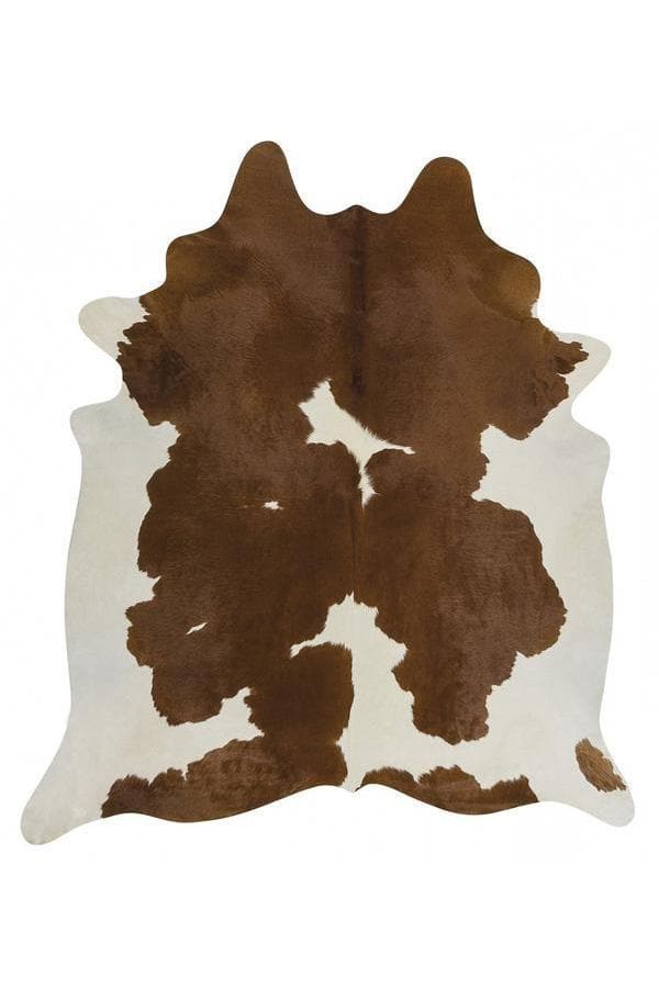 Natural cow hide brown and white