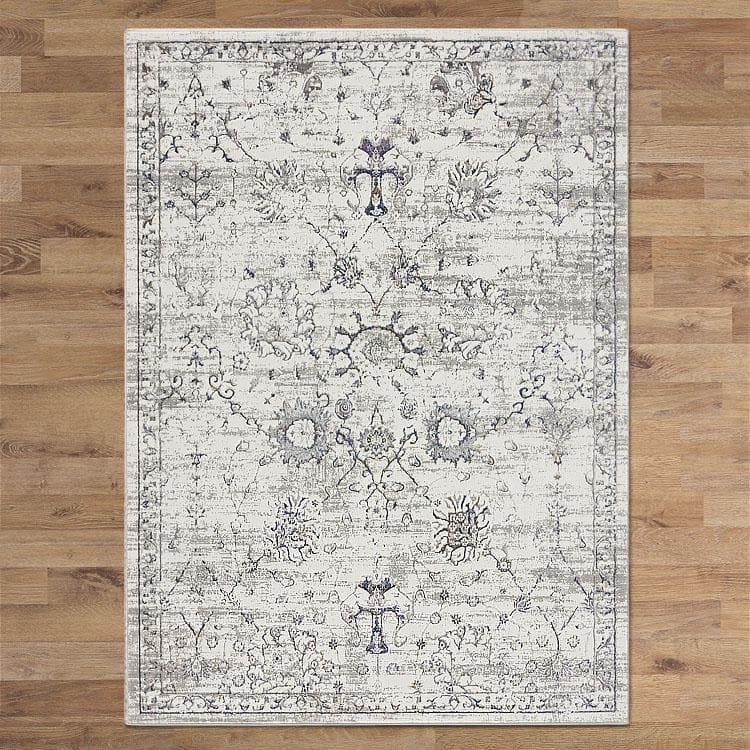 Charm 623 Cream Poly viscose mix shimmering traditional rug
