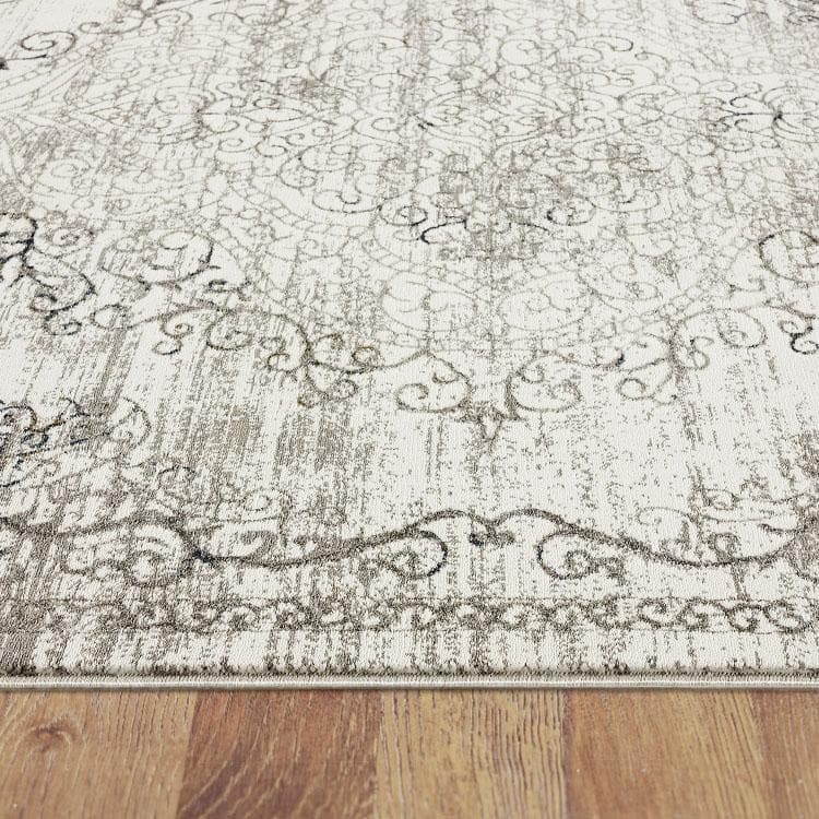 Charm 626 Cream Poly viscose mix shimmering traditional rug