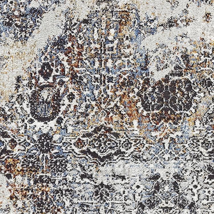 Charm 664 light grey poly viscose mix shimmering traditional rug