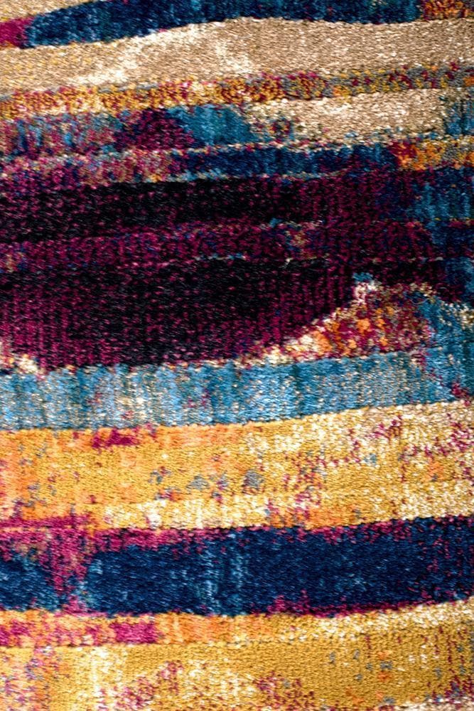 Dreamscape Strokes - Raspberry modern rug