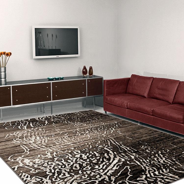 Desire 3444 brown modern designer heat-set polypropylene rug