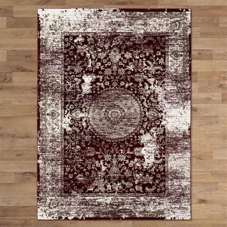 Dynasty 3464 red traditional transitional rug