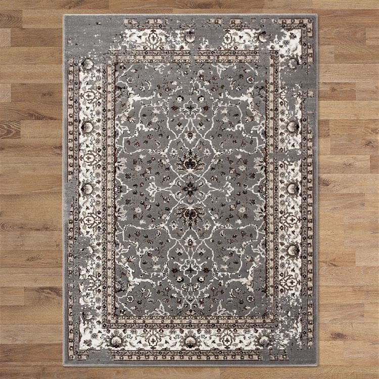 Dynasty 3465 grey traditional transitional rug