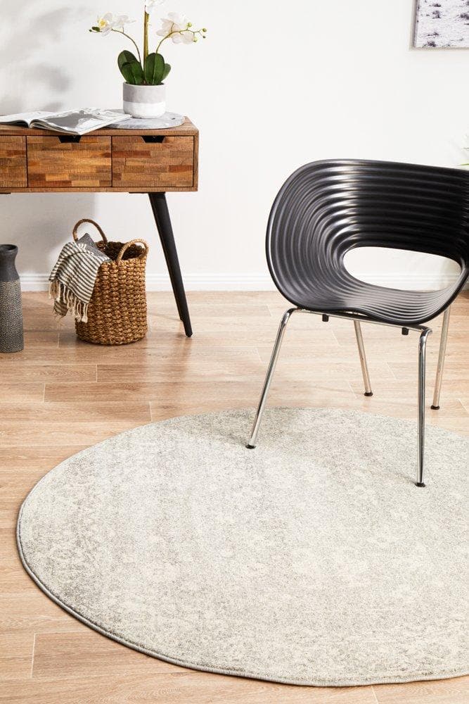 Transitional Shine - Silver [Round] - Rug