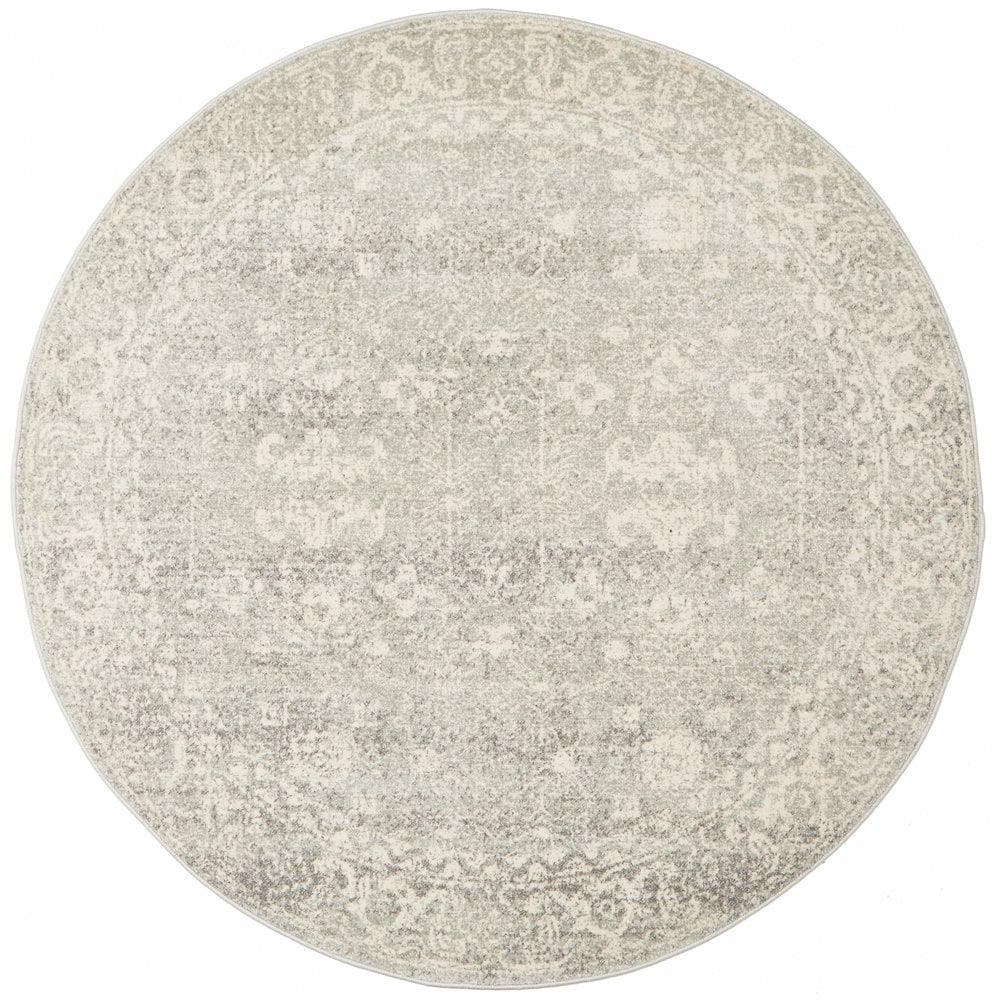 Transitional Shine - Silver [Round] - Rug