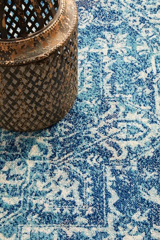 Transitional Muse - Blue [Round] - Rug
