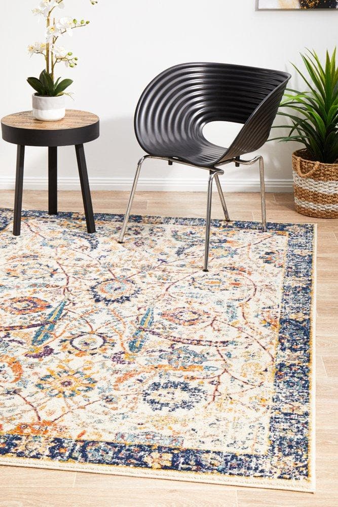 Transitional Peacock - Ivory - Rug