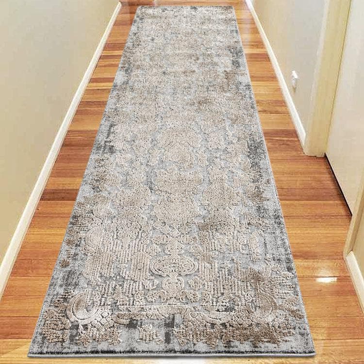 Envy 433 grey hallway runner transitional classic design