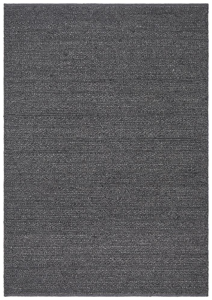 Harvest wool charcoal hand made rug 
